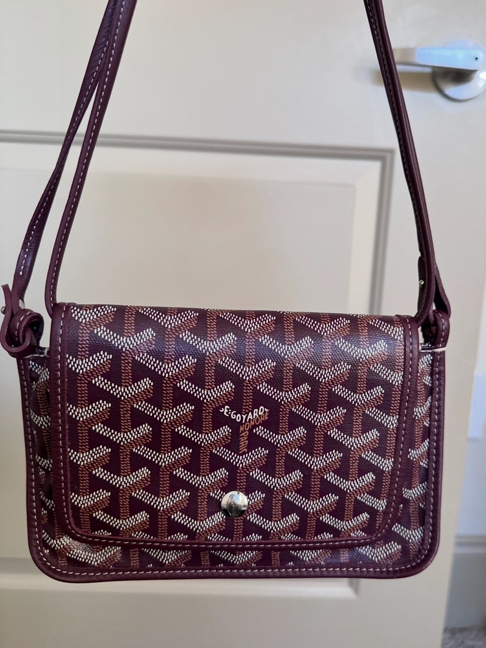 Goyard Maroon Goyardine Crossbody Bag